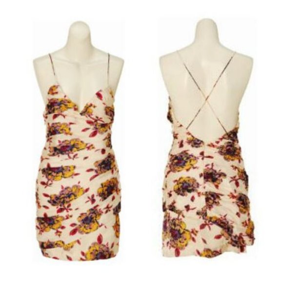 Jill Stuart Collection 100% Silk Floral Dress